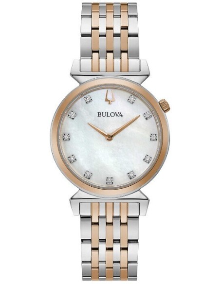 Bulova Regatta Lady Diamonds Two-Tone Rose Gold Watch - 98P192
