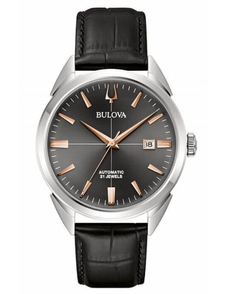 Orologio Bulova Sutton automatico nero con indici rosè - 96B422