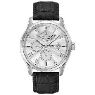 Bulova Wilton Power Reserve Automatic Silver Watch - 96C141