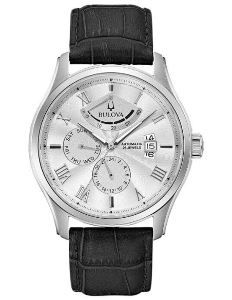Bulova Wilton Power Reserve Automatic Silver Watch - 96C141
