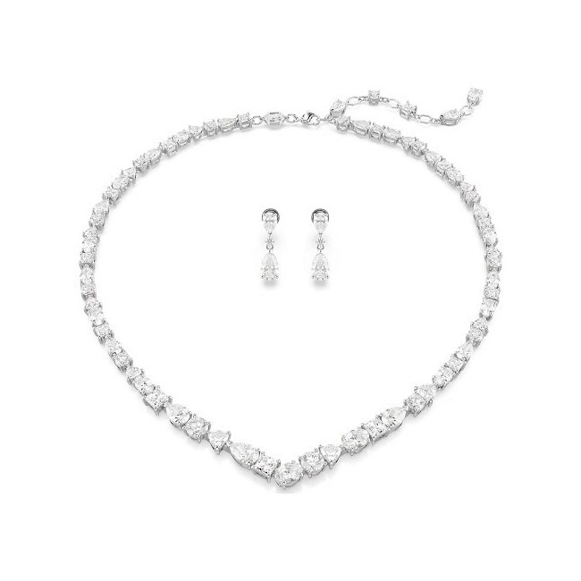 Set Collana e Orecchini Swarovski Mesmera Bianca - 5674306