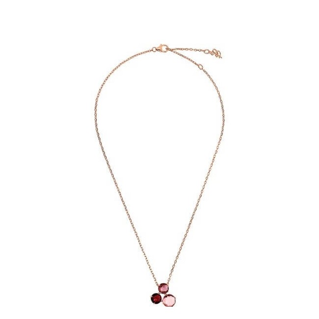 Collana Bronzallure rosè con pendente a tre pietre rosa - WSBZ02319.MO-RU