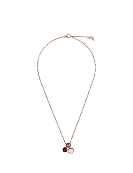 Halskette Bronzallure Rosé mit Anhänger aus drei rosa Steinen – WSBZ02319.MO-RU