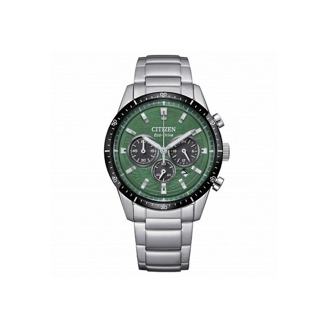 Citizen T9 Chrono Eco Drive Green Dial Watch CA4624-56X