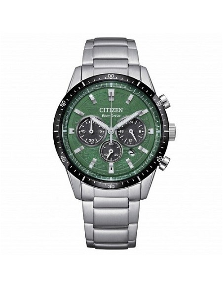 Citizen T9 Chrono Eco Drive Green Dial Watch CA4624-56X