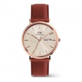 Daniel Wellington Classic Day Display Braune Lederuhr DW00100829