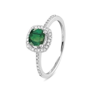 Bliss Dream Ring with Natural Emerald and Diamonds - 20108539