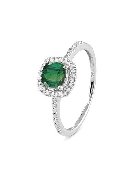 Bliss Dream Ring with Natural Emerald and Diamonds - 20108539