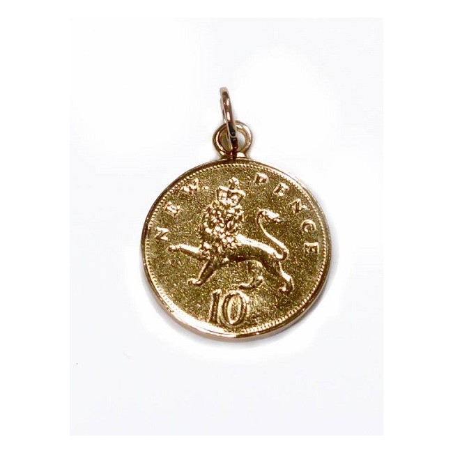 Charm Giovanni Raspini Münze Silber vergoldet - GR08566