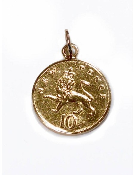 Charm Giovanni Raspini moneta argento placcato oro  - GR08566