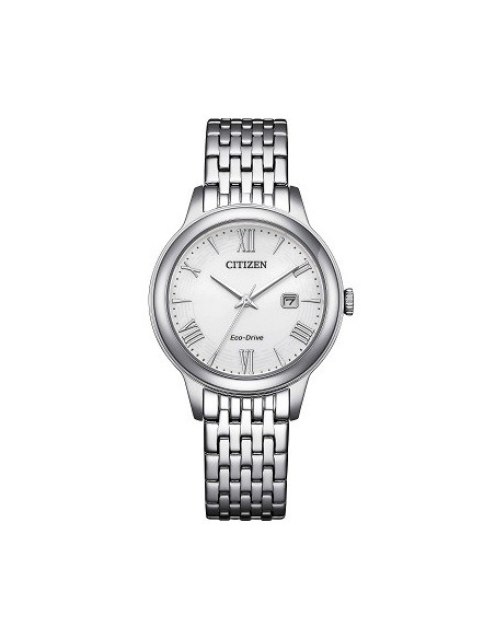 Citizen Lady Eco Drive Uhr mit weißem Zifferblatt EW2621-59A