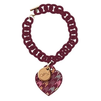 OPS-Armband Houndstooth Bordeaux-24BX
