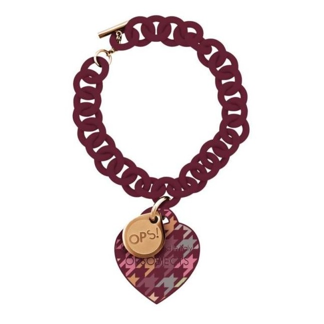 Bracciale OPS  Pied De Poule bordeaux - 24BX