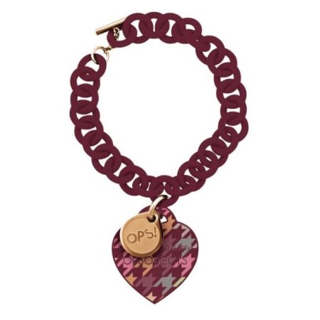 OPS-Armband Houndstooth Bordeaux-24BX