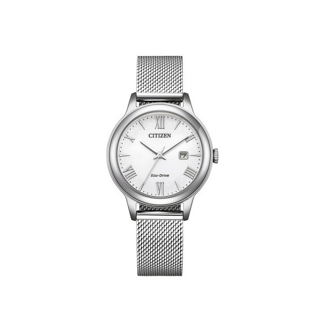 Citizen Lady Eco Drive Weiße Milanese Mesh-Uhr - EW2621-75A