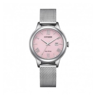 Orologio Citizen Lady Eco Drive rosa e maglia milano  - EW2621-75X