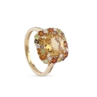 Salvini Bon Bon ring in yellow gold with citrine quartz and diamonds 20108304