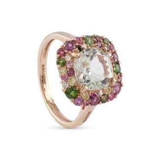 Anello Salvini Bon Bon in oro rosa con Prasolite e Diamanti 20108302