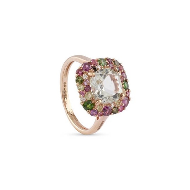 Salvini Bon Bon Ring aus Roségold mit Prasolith und Diamanten 20108302