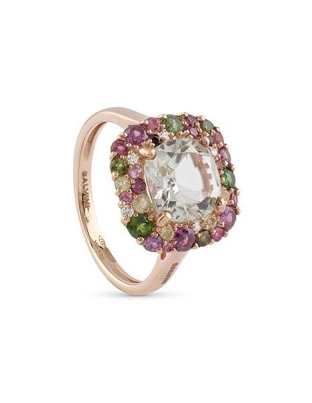 Salvini Bon Bon Ring in Rose Gold with Prasolite and Diamonds 20108302