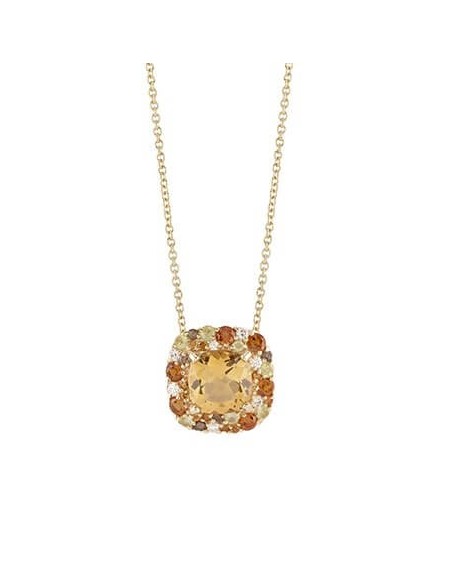 Salvini Bon Bon necklace in yellow gold with citrine quartz and diamonds 20108313