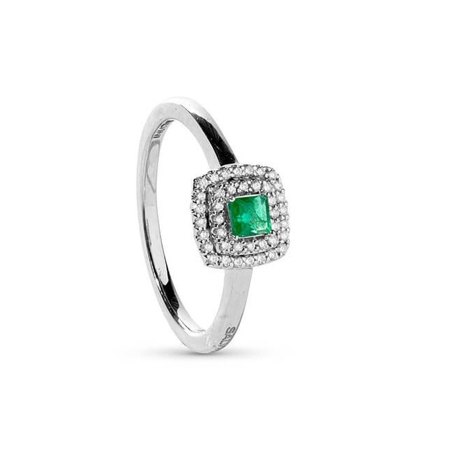 Salvini Bagliori Colore Ring with Diamond and Emerald pavé 20108455