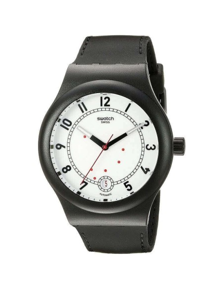 Swatch Sistem51 Schicke schwarz-weiße Uhr - SUTB402