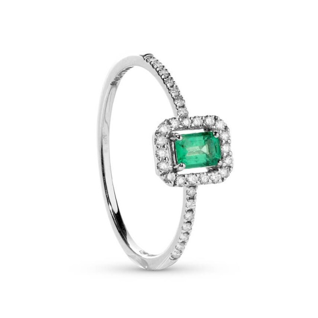 Anello Salvini Mini Dora Forme con Smeraldo e brillanti - 20108375