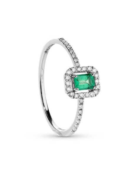 Salvini Mini Dora Forme Ring with Emerald and Diamonds - 20108375