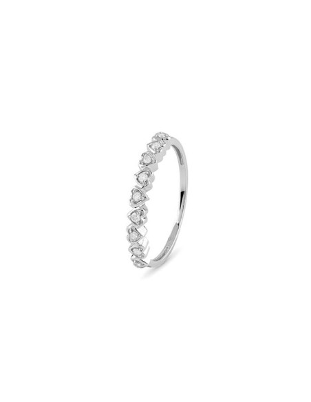 Bliss Le Forme Eternity Ring with Heart-Shaped Settings and Diamonds 20108559