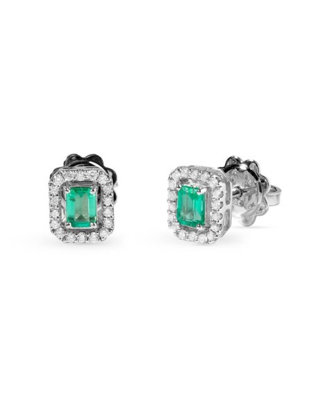 Salvini Mini Dora Forme Ohrringe mit Smaragden und Diamanten - 20108377