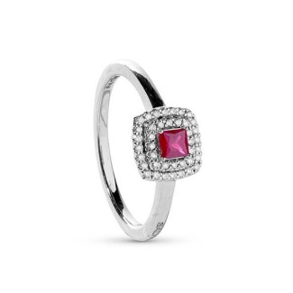 Salvini Bagliori Colore Ring mit Diamant- und Rubinpavé 20108451
