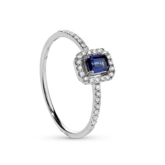 Salvini Mini Dora Forme Ring mit blauem Saphir und Diamanten – 20108371