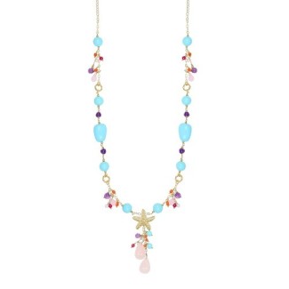 Nivy Summer Necklace with Starfish and Pendant Cluster CARP1005G