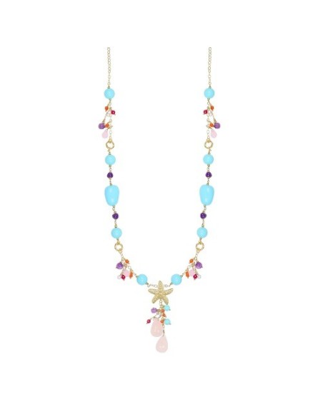 Collana Nivy Estiva con stella marina e grappolo pendente CARP1005G