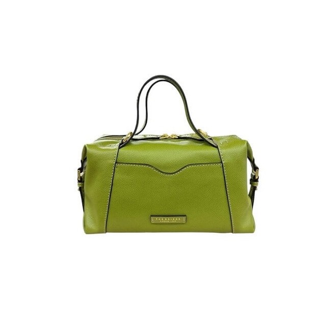 The Bridge Gemma pistachio green leather satchel bag 043325EN37