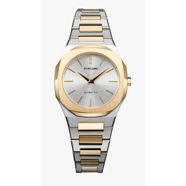 D1 Milano Ultra Thin Edge Two-Tone Steel Small Watch D1-UTBL34