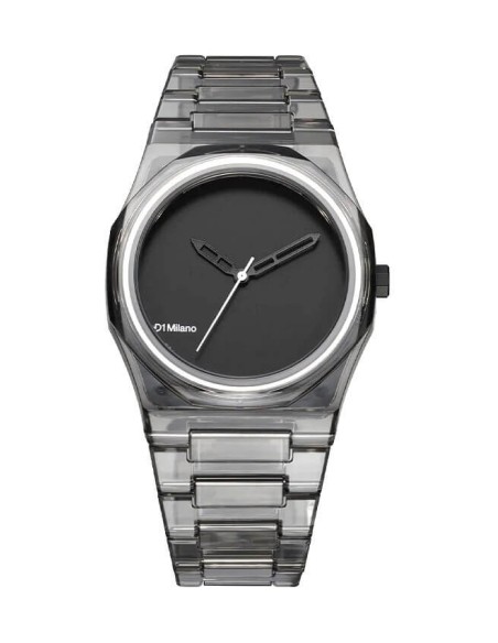 D1 Milano Exp_Black Watch in Transparent Black Nylon D1-NYBJ02