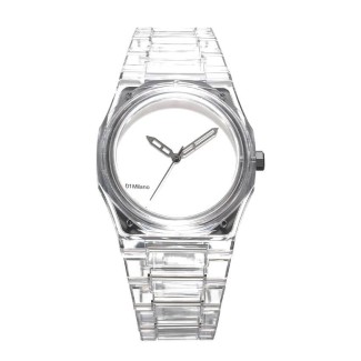 D1 Milano Exp_Weiße transparente Nylonuhr D1-NYBJ01