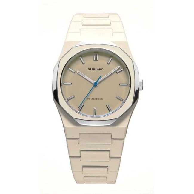 D1 Milano Grey Mesh Polycarbon Soft Touch Watch D1-PCBU16