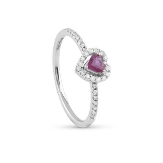 Salvini Mini Dora Forme Ring mit Herz-Rubin und Diamanten 20108365
