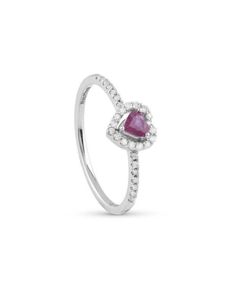 Salvini Mini Dora Forme Ring mit Herz-Rubin und Diamanten 20108365