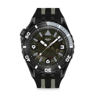 Swatch Scubaqua Black Sea Nettle Black and White SSCU09B100 Watch