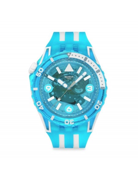 Swatch Scubaqua Blue Fire Blau-Weiß SSCU09S100 Uhr