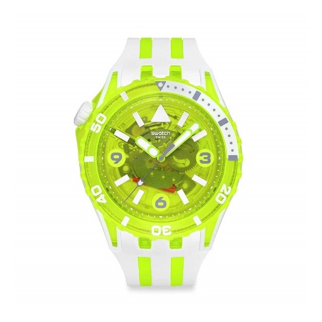 Orologio Swatch Scubaqua Egg Yolk giallo e bianco SSCU09J100