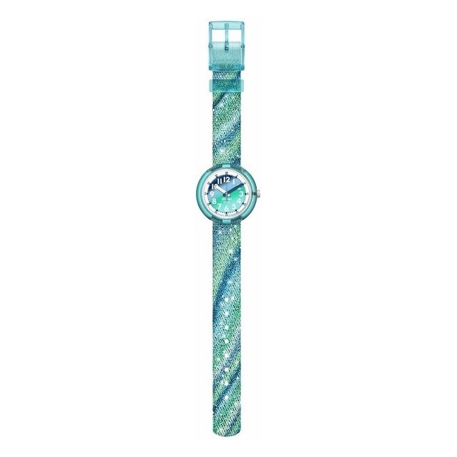 Flik Flak Frozen Rainbow Green and Blue Kids Watch ZFPNP153