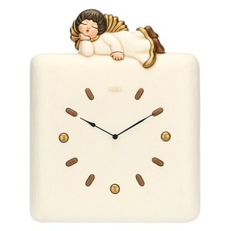 THUN wall clock with angel lying champagne C3084A80