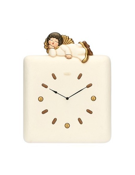 THUN wall clock with angel lying champagne C3084A80