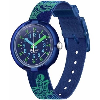 Orologio Flik Flak Cyberozaurus dinosauri blu FPNP135