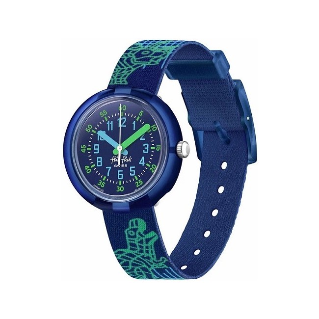 Flik Flak Cyberozaurus blaue Dinosaurieruhr FPNP135